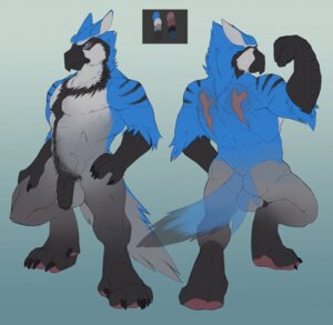 Rating: Explicit Score: 0 Tags: 2013 abs animal_genitalia anthro avian backsack balls beak biceps big_balls big_penis biped bird black_body black_penis blue_body blue_eyes blue_jay butt chest_tuft claws corvid e621 feathers feet flaccid flexing foreskin frown fur genitals grey_body gryphon hi_res humanoid_genitalia humanoid_penis jay_(bird) logan_everette male markings model_sheet musclegut muscular muscular_anthro muscular_male mythological_avian mythological_creature mythology new_world_jay no_swift nude oscine partially_retracted_foreskin passerine pecs penis pose presenting solo standing stripes talons thick_penis toes tuft vein User: bunchy7s