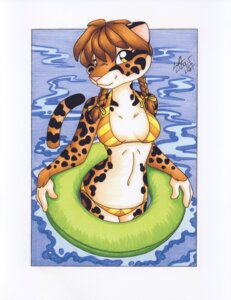 Rating: Questionable Score: 0 Tags: 2005 absurd_res anthro bikini biped breasts cheetah clothed clothing e621 felid feline female floating hi_res inflatable inner_tube looking_at_viewer mammal michele_light pinup pool_toy pose signature skimpy solo swim_ring swimming_pool swimwear tail traditional_media_(artwork) tube two-piece_swimsuit water User: bunchy7s