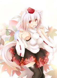 Rating: Safe Score: 0 Tags: absolute_territory animal_humanoid armwear black_clothing black_legwear bottomwear canid canid_humanoid canine canine_humanoid canis clothing detached_sleeves dog_humanoid domestic_dog e621 fangs female flower grey_hair hair hat headgear headwear humanoid leaf legwear looking_at_viewer mammal mammal_humanoid maple_leaf momiji_inubashiri nijou_makoto open_mouth plant pom_clothing pom_shirt raised_arm red_eyes shirt short_hair skirt smile solo tail teeth thigh_highs topwear touhou User: bunchy7s