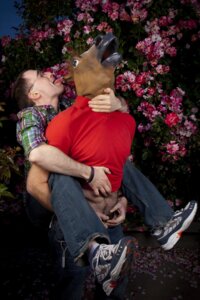 Rating: Questionable Score: 0 Tags: animal_mask carrying_another clothed clothing detailed_background duo e621 equid equine grandfathered_content horse horse_mask human male mammal mask outside partially_clothed photography_(artwork) piggyback pkmousie real snel_hest standing unknown_artist what User: bunchy7s