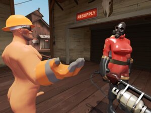 Rating: Explicit Score: 0 Tags: 1boy 1girls 3d artist_request ass bald_male bodysuit clothes color day engineer_(team_fortress_2) erect_penis erection female fempyro garry's_mod gas_mask gloves human male mask masked masked_female nude outdoors penis pyro_(team_fortress_2) rule34 rule_63 team_fortress_2 User: bunchy7s