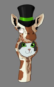 Rating: Safe Score: 0 Tags: :3 ambiguous_gender animal_print black_eyes classy clothing costume disguise domestic_cat e621 eyewear felid feline felis furry_wearing_fursuit fursuit giraffe giraffe_costume giraffe_print giraffid green_eyes grey_background hat headgear headwear hoodie humor imgur imguraffe mammal monocle simple_background solo top_hat topwear unknown_artist User: bunchy7s