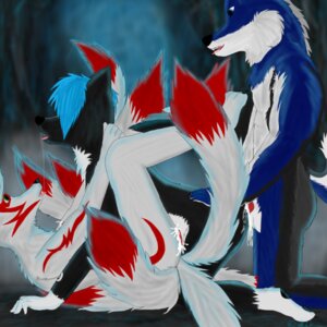 Rating: Explicit Score: 0 Tags: 1:1 all_fours ambiguous_gender anal anal_penetration anthro balls canid canine canis cave doggystyle e621 eyes_closed fox from_behind_position genitals group group_sex kinta light low_res male male/male male_penetrated male_penetrating male_penetrating_male mammal multi_tail nargrell nude penetration penis sex side_view tail threesome trio wolf User: bunchy7s