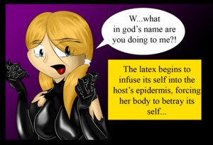 Rating: Explicit Score: 0 Tags: 2008 blonde_hair blue_eyes breasts comic dialogue e621 english_text female hair human ila_(character) kora_(artist) latex mammal nipples not_furry solo text transformation User: bunchy7s