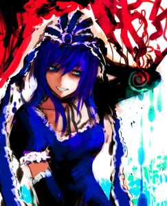 Rating: Safe Score: 0 Tags: accessory adapted_costume alternate_color alternate_costume alternate_eye_color alternate_hairstyle armwear blue_eyes blue_hair breasts cleavage clothed clothing deity dress e621 elbow_gloves female gloves hair hair_accessory hair_ribbon hand_on_own_head handwear hina_kagiyama kuma-hina long_hair not_furry puffy_sleeves ribbons short_sleeves simple_background smile solo touhou violence_kumahina User: bunchy7s