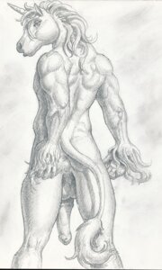 Rating: Explicit Score: 0 Tags: 3:5 anthro anus arjuna athletic backsack balls butt e621 equid equine femboy flaccid genitals graphite_(artwork) greyscale horn looking_at_viewer looking_back male mammal monochrome mythological_creature mythological_equine mythology nude penis portrait pose rear_view shaded soft_shading solo standing tail tail_tuft three-quarter_portrait traditional_media_(artwork) tuft unicorn User: bunchy7s
