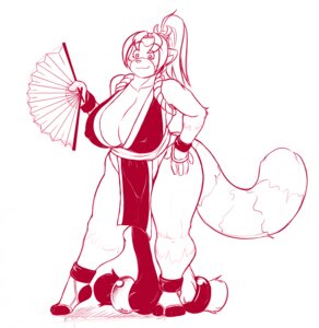 Rating: Questionable Score: 0 Tags: anthro big_breasts breasts cleavage clothed clothing cosplay daigo e621 fatal_fury female fur hair huge_breasts mai_shiranui mammal monochrome overweight overweight_anthro overweight_female procyonid raccoon red_and_white shina_(daigo) slightly_chubby solo tail User: bunchy7s