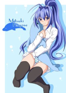 Rating: Explicit Score: 0 Tags: black_legwear black_thighhighs blue blue_eyes blue_hair blue_panties blush bottomless doll doll_hug dolphin dress_shirt duplicate female hair hayase_mitsuki hug kimi_ga_nozomu_eien long_hair lying no_pants on_back panties ponytail rule34 shimapan shirt solo striped striped_panties stuffed_animal stuffed_toy thigh_gap thighhighs tied_hair underwear User: bunchy7s