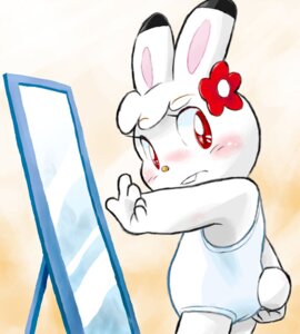Rating: Safe Score: 0 Tags: 5_fingers anthro big_eyes biped blush buckteeth clothed clothing e621 female fingers flower hair haranavi kemono lagomorph leotard leporid looking_aside looking_at_viewer mammal mimirin mirror monotone_clothing monotone_leotard one-piece_swimsuit orange_nose outstretched_arm plant rabbit school_swimsuit side_view solo standing swimwear teeth white_hair User: bunchy7s