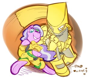 Rating: Safe Score: 0 Tags: 0r0ch1 2011 clothed clothing cosplay diamond_tiara_(mlp) dio_brando duo e621 earth_pony equid equine female feral friendship_is_magic hasbro horse jojo's_bizarre_adventure mammal meme my_little_pony parody pony silver_spoon_(mlp) simple_background stand_(jjba) standing stardust_crusaders the_world_(jjba) toony young young_feral User: bunchy7s