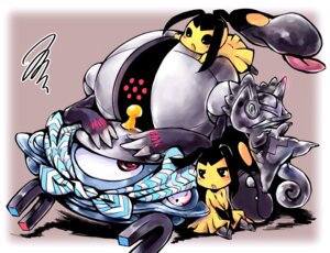 Rating: Safe Score: 0 Tags: :o alternate_color ambiguous_gender black_eyes e621 generation_3_pokemon generation_4_pokemon group kecleon legendary_pokemon living_machine lying machine magnet magnezone mawile metal metallic_body monster nintendo on_front open_mouth pink_background pokemon pokemon_(species) red_eyes registeel scarf shampoohatter simple_background sitting tongue unknown_species User: bunchy7s