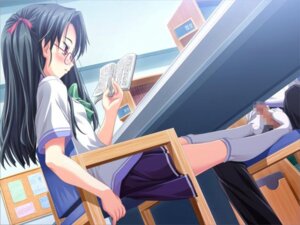Rating: Explicit Score: 0 Tags: black_hair book censored dark_hair feet female footjob footjob_with_legwear footwear glasses long_hair male official_art osananajimi_wa_bed_yakuza! penis reading rule34 school_uniform sitting skirt sockjob socks toes under_the_table User: bunchy7s