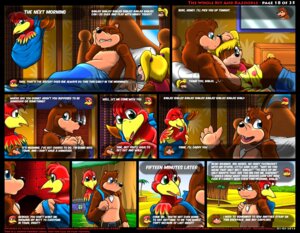 Rating: Safe Score: 0 Tags: 2014 anthro avian backpack banjo-kazooie banjo_(banjo-kazooie) beak bear bed bed_covers bedding bird blue_eyes blush bottomwear boxers_(clothing) breegull brother_(lore) brown_body brown_fur building clothed clothing comic container curtains e621 english_text feathered_wings feathers female fur furniture green_eyes house in_bag in_container inside kazooie kitchen kitsune_youkai male mammal mirror nude outside pantry pillow rareware sexual_tension shorts sibling_(lore) sister_(lore) text tooty topless twilightstormshi underwear window wings User: bunchy7s