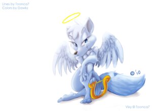 Rating: Safe Score: 0 Tags: anthro canid canine dawkz e621 feathered_wings feathers female fox halo lyre mammal musical_instrument plucked_string_instrument simple_background solo string_instrument tail toon-ca7 white_background wings User: bunchy7s