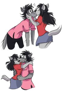 Rating: Safe Score: 0 Tags: anthro bottomwear canid canine canis claws clothing crossgender duo e621 eyes_closed fan_character female hug kissing male male/female mammal mtf_crossgender nogicu pants romantic romantic_couple russian shirt smile soyuzmultfilm square_crossover topwear volk_(wjyw) well_just_you_wait! wolf User: bunchy7s