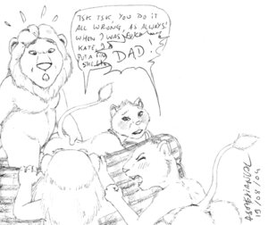 Rating: Explicit Score: 0 Tags: 2004 angry anthro anthro_only anus ass asthexiancal caught embarrassed father_and_daughter father_of_the_pride female from_behind furry incest kate_(father_of_the_pride) larry_(father_of_the_pride) monochrome pussy rule34 sarmoti sex sierra_(father_of_the_pride) vaginal_penetration white_lion User: bunchy7s