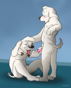 Rating: Explicit Score: 0 Tags: 2013 4_fingers anthro anthro_on_anthro barefoot black_nose blush bodily_fluids brian_griffin brown_eyes butt canid canine canis cousins_(lore) cum cum_on_face cum_on_tongue domestic_dog duo e621 ear_piercing erection eyes_closed family_guy feet fingers fur genital_fluids genitals holding_penis incest_(lore) jasper_(family_guy) male male/male mammal nude one_eye_closed open_mouth penis piercing pink_penis pink_tongue pitaya_(artist) sex sitting standing tail tongue tongue_out white_body white_fur User: bunchy7s