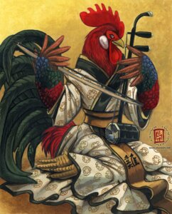 Rating: Safe Score: 0 Tags: 2008 3_toes anthro asian_clothing avian avian_caruncle barefoot beak biped bird blue_body blue_feathers bow_(stringed_instrument) bowed_string_instrument chicken chinese chinese_clothing chinese_text chinese_zodiac claws clothed clothing comb_(anatomy) detailed dewlap_(anatomy) e621 east_asian_clothing erhu feathered_wings feathers feet fully_clothed galliform green_body green_feathers head_crest holding_musical_instrument holding_object kacey kokyu looking_at_viewer male music musical_instrument phasianid playing_music red_body red_feathers robe sitting solo string_instrument text toes wattle wings year_of_the_rooster User: bunchy7s