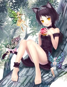 Rating: Safe Score: 0 Tags: 5_toes accessory animal_humanoid apple bare_shoulders barefoot black_hair bow_(stringed_instrument) bowed_string_instrument choker clothed clothing crown e621 fairy feet female flower flower_in_hair food fruit group hair hair_accessory headgear holding_food holding_object hug humanoid humanoid_feet humanoid_pointy_ears in_tree insect_wings jewelry k+ lepidopteran_wings long_hair mammal micro musical_instrument necklace off_shoulder orange_eyes plant plantigrade playing_music playing_violin pointy_ears sitting smile string_instrument tail tail_hug tiara toes tree violin wings User: bunchy7s