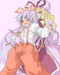 Rating: Explicit Score: 0 Tags: blonde_hair blush female fingering fujiwara_no_mokou hand_in_pants hat long_hair multiple_females multiple_girls pussy pussy_juice ribbon ribbons rule34 saliva sasakura_koneri silver_hair tears touhou wet wink yukari_yakumo yuri User: bunchy7s