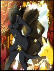 Rating: Questionable Score: 0 Tags: ankh anthro art_nouveau black_body black_border black_fur black_hair border breasts butt domestic_cat e621 egyptian felid feline felis female fur hair hi_res horn kubikitsune looking_at_mirror looking_at_object looking_back mammal miir_(character) mirror navel nipples nude pose pubic_tattoo reflection solo tail tattoo User: bunchy7s