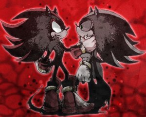 Rating: Safe Score: 0 Tags: 5_fingers anthro arm_grab big_eyes big_head black_body black_fur black_hair clothing duo e621 eulipotyphlan eye_contact fingers footwear fur gloves green_eyes hair handwear hedgehog looking_at_another male mammal mephiles_the_dark mostly_nude red_background red_eyes sega shadow_the_hedgehog shoes sibling_(lore) side_view simple_background sonic_the_hedgehog_(series) standing toony twins_(lore) urahyu User: bunchy7s