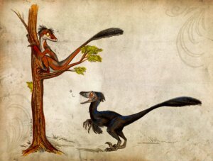 Rating: Safe Score: 0 Tags: 2010 :d ambiguous_gender claws culpeofox deinonychus dinosaur dromaeosaurid duo e621 feathered_dinosaur feathered_scalie feathers feral open_mouth plant prehistoric_species red_eyes reptile saurischian scalie sickle_claw simple_background smile tail teeth theropod toe_claws tree velociraptor wood yellow_eyes User: bunchy7s