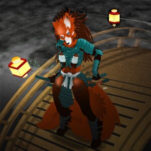 Rating: Questionable Score: 0 Tags: anthro armor barefoot bridge canid canine couter e621 feet female fog fox full-length_portrait hi_res laminar_armor mammal melee_weapon midriff navel nintendo portrait samurai saria sash schynbalds severus solo spaulder sword tail tassets the_legend_of_zelda unconvincing_armor warrior weapon User: bunchy7s
