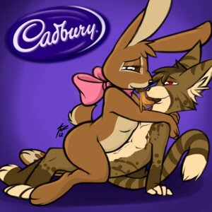 Rating: Questionable Score: 0 Tags: 1:1 2012 anthro big_ears brown_body brown_eyes brown_fur butt cadbury cadbury_bunny candy candy_bar caramel_(food) dessert duo e621 female food food_fetish food_play fur genet i_can't_believe_it's_not_feces lagomorph leporid male male/female mammal mascot misleading_thumbnail rabbit red_eyes ribbons siroc siroc_(character) tail viverrid User: bunchy7s