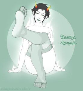 Rating: Explicit Score: 0 Tags: 1girls black_hair breasts feet female glowing green_eyes head_tilt homestuck horns kanaya_maryam midnightmelodic ms_paint_adventures nipples nude pale_skin pointy_ears rule34 short_hair smile solo source_request thighhighs troll yellow_sclera User: bunchy7s