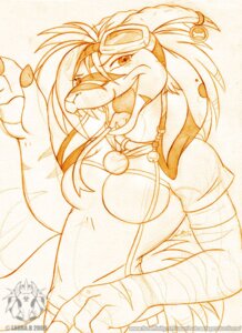 Rating: Safe Score: 0 Tags: 2009 clothing collar e621 ear_piercing emrenni eyewear female forked_tongue goggles hair horn looking_at_viewer outcastproductions piercing scalie shirt sketch solo tongue topwear User: bunchy7s