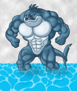 Rating: Questionable Score: 0 Tags: 2013 abs anthro aquatic biceps e621 fin fish hi_res looking_at_viewer lord-mondragon male muscular muscular_anthro muscular_male nude outside pecs pose sea shark solo water User: bunchy7s