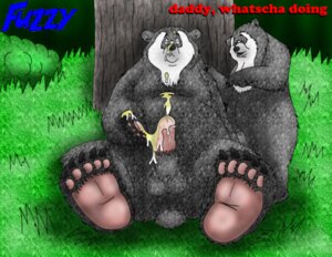 Rating: Explicit Score: 0 Tags: bear being_watched bodily_fluids caught_in_the_act child cum dialogue duo e621 english_text erection father_(lore) feral fur fuzzy_(artist) genital_fluids genitals looking_at_another low_res male mammal masturbation parent_(lore) penile penile_masturbation penis scarred_for_life son_(lore) surprised text walk-in young User: bunchy7s