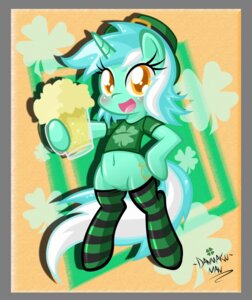 Rating: Safe Score: 0 Tags: 2014 alcohol alpha_channel anthro beer beverage biped border clothing clover_(plant) clover_leaf cutie_mark danmakuman e621 equid equine female food footwear four_leaf_clover friendship_is_magic glass green_hair hair hasbro hi_res horn leaf legwear looking_at_viewer lyra_heartstrings_(mlp) mammal multicolored_hair my_little_pony mythological_creature mythological_equine mythology plant shirt socks solo standing topwear transparent_border two_tone_hair unicorn white_hair yellow_eyes User: bunchy7s