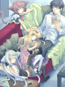 Rating: Safe Score: 0 Tags: 3:4 accessory animal_humanoid animal_tail belt blonde_hair book bottomwear bow_(feature) bow_accessory bow_ribbon can cat_food cat_humanoid clothed clothing container cutlery domestic_cat dress e621 eating eyewear felid felid_humanoid feline feline_humanoid felis female food footwear furniture glasses group hair hair_accessory hair_bow hair_ribbon human humanoid japanese_text kitchen_utensils male mammal mammal_humanoid necktie paper pet_food petting reading ribbons shoes skimpy skirt sofa spoon table text tools unknown_artist User: bunchy7s