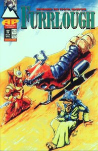 Rating: Safe Score: 0 Tags: 1994 antarctic_press anthro canid canine clothing comic cover desert e621 fox furrlough hat headgear headwear hood male mammal mask outside patrick_kelley rodent sand text User: bunchy7s