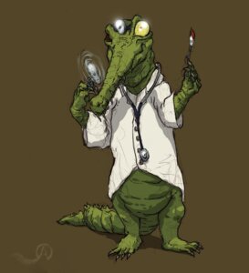Rating: Safe Score: 0 Tags: alligator alligatorid anthro athrial blood bodily_fluids brown_background crocodilian digital_media_(artwork) doctor e621 eye_socket front_view full-length_portrait head_mirror hi_res male medical medical_instrument portrait reptile scalie scalpel scientific_instrument simple_background sketch solo stethoscope surgical_instrument tail teeth yellow_eyes User: bunchy7s