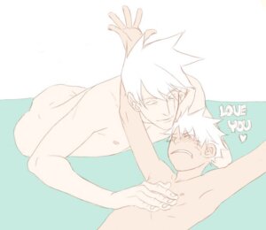 Rating: Explicit Score: 0 Tags: 2boys age_difference closed_eyes facial_mark hatake_kakashi human kakashi_hatake male male_only multiple_males naruto naruto_(series) nude on_back rule34 scar straight_hair uzumaki_naruto white_hair yaoi User: bunchy7s
