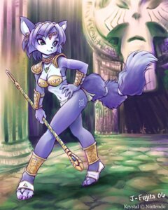 Rating: Safe Score: 0 Tags: 2006 4:5 accessory anthro armor bandeau blue_body blue_fur blue_hair bottomwear bracers breasts canid canine circlet cleavage clothed clothing countershade_face countershade_torso countershading detailed_background e621 ear_piercing female footwear fox fur furgonomics green_eyes hair hand_on_hip holding_object j-fujita jewelry kemono krystal's_staff krystal_(star_fox) loincloth mammal melee_weapon necklace nintendo pauldron piercing polearm sandals shoes short_hair skimpy solo staff star_fox tail tail_accessory tailband topwear weapon white_body white_countershading white_fur white_inner_ear wide_hips User: bunchy7s