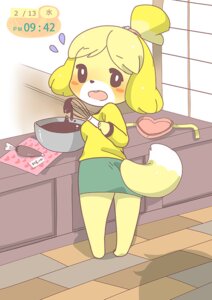 Rating: Safe Score: 0 Tags: animal_crossing anthro baking blush bottomwear candy canid canine canis chocolate clothed clothed_anthro clothed_female clothing cooking dessert dipstick_tail domestic_dog e621 featureless_feet feet female female_anthro food heart_box holidays isabelle_(animal_crossing) looking_at_viewer looking_back mammal markings nintendo pencil_skirt shih_tzu skirt solo tail tail_markings toy_dog valentine's_day yokikana_yk User: bunchy7s