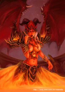 Rating: Questionable Score: 0 Tags: armor blizzard_entertainment breasts crossgender demon e621 eredar female fire glowing glowing_eyes hair horn kil'jaeden maosilla membrane_(anatomy) membranous_wings navel nipples not_furry red_body red_skin solo warcraft white_hair wings yellow_eyes User: bunchy7s