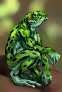 Rating: Safe Score: 0 Tags: abs amphibian anthro athletic biceps biped crouching e621 frog green_body green_skin gweek kneeling looking_at_viewer male markings muscular muscular_anthro nude orange_eyes pecs pose solo spots User: bunchy7s