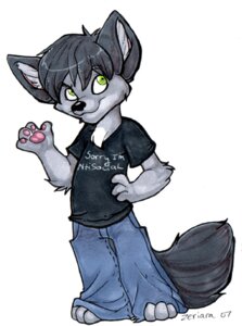 Rating: Safe Score: 0 Tags: 2007 3_toes 4_fingers anthro barefoot big_head biped black_nose bottomwear canid canine canis clothed clothing e621 english_text feet fingers fully_clothed fur green_eyes grey_body grey_fur grey_hair hair hand_on_hip inner_ear_fluff looking_at_viewer male mammal oversized_bottomwear oversized_clothing oversized_pants pants shirt short_hair simple_background smile solo standing t-shirt tail text toes toony topwear tuft white_background wolf zeriara User: bunchy7s Rating: Safe Score: 0 Tags: 2007 3_toes 4_fingers anthro barefoot big_head biped black_nose bottomwear canid canine canis clothed clothing e621 english_text feet fingers fully_clothed fur green_eyes grey_body grey_fur grey_hair hair hand_on_hip inner_ear_fluff looking_at_viewer male mammal oversized_bottomwear oversized_clothing oversized_pants pants shirt short_hair simple_background smile solo standing t-shirt tail text toes toony topwear tuft white_background wolf zeriara User: bunchy7s