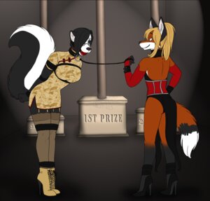 Rating: Explicit Score: 0 Tags: anthro asian_clothing ball_gag bdsm black_hair blonde_hair blue_eyes bondage boots bound canid canine chinese_clothing chinese_dress clothed clothing collar crossdressing cuff_(restraint) dominant dress duo e621 east_asian_clothing eyewear female footwear fox gag gagged glasses hair hi_res high_heeled_boots high_heels jessie_lockhart leash leather leather_cuffs male mammal mephitid restraints scarlett_the_red shoes skunk submissive tasha_(tcpolecat7) User: bunchy7s