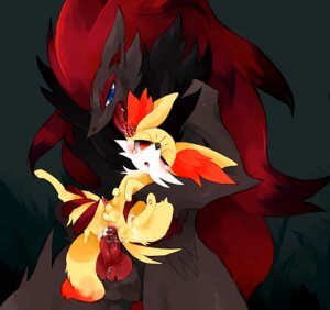 Rating: Explicit Score: 0 Tags: anal anal_penetration anthro balls blue_eyes bodily_fluids canid canine claws cum cum_inside dominant duo e621 erection fennekin feral generation_5_pokemon generation_6_pokemon genital_fluids genitals hair knot larger_dom larger_male male male/male male_penetrated male_penetrating male_penetrating_male mammal nintendo nude penetration penis pokemon pokemon_(species) red_eyes red_hair sex size_difference smaller_male tail zoroark アレち User: bunchy7s
