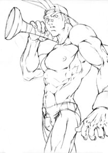 Rating: Explicit Score: 0 Tags: 1boy 2009 baseball_bat bat_(object) capcom grown_up human male male_only monochrome muscles muscular muscular_male rival_schools rule34 sakuseii shoma_sawamura sketch solo solo_male underwear User: bunchy7s
