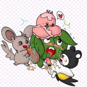 Rating: Explicit Score: 0 Tags: 1boy 3girls accumulate blush emolga female frillish furry heart heart_background male minccino nintendo penis pokemon pokemon_(species) pussy rule34 source_request tongue tongue_out trubbish year_request User: bunchy7s