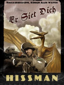 Rating: Safe Score: 0 Tags: 3:4 ambiguous_gender detailed detailed_background dino_d-day duo e621 feral gun holding_gun holding_object holding_ranged_weapon holding_weapon human male mammal military nazi poster poster_template prehistoric_species propaganda pterosaur ranged_weapon realistic reptile scalie soldier unknown_artist warrior weapon world_war_2 User: bunchy7s
