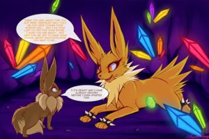 Rating: Safe Score: 0 Tags: akira_(candyfoxy) ambiguous_gender candyfoxy canid canine crystal dialogue digital_media_(artwork) duo e621 eevee eeveelution english_text evolutionary_stone feral fur generation_1_pokemon heterochromia jolteon mammal nintendo open_mouth pokemon pokemon_(species) shaded tail tail_between_legs text thunder_stone yellow_body yellow_fur User: bunchy7s