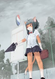 Rating: Safe Score: 0 Tags: anthro biped bottomwear bow_(feature) bow_tie canid canine clothing detailed_background dripping e621 female green_hair hair hi_res kemono low-angle_view mammal school_uniform skirt solo standing street tail toony umbrella uniform water yanamosuda young young_anthro young_female User: bunchy7s